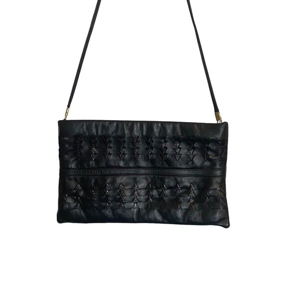 ATLAS New York by Helou Purse Leather Crossbody Clutch Retro Glam Grandmacore - Picture 4 of 14